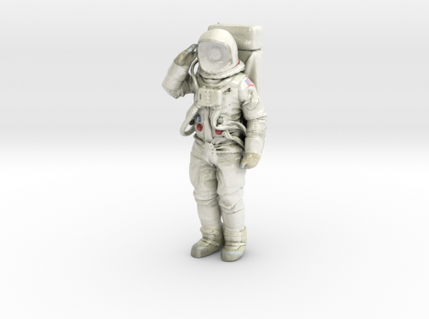 Saluting A7L Lunar Suit for custom face insert in Glossy Full Color Sandstone