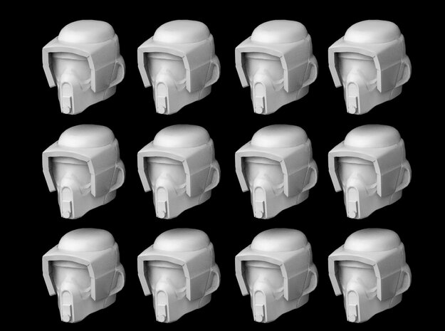 (Legion) 12x Scout Trooper Helmets in Tan Fine Detail Plastic