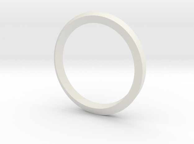 3D Möbius Strip in White Natural Versatile Plastic