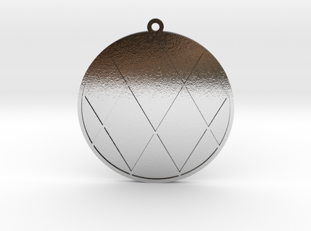 Vortex Math Pendant in Polished Silver