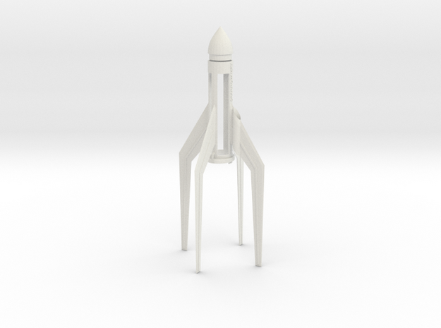 Sparrow mk1 rocket, for C size estes rocket engine in White Natural Versatile Plastic