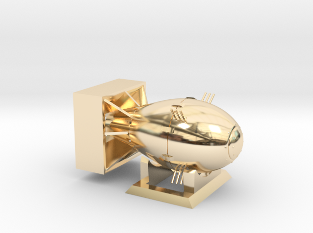 Fat Man Large (Including Display Stand) in 14K Yellow Gold