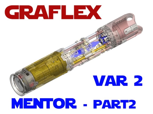 Graflex Mentor - Var2 Part02 - Arc Reactor 1 in White Natural Versatile Plastic