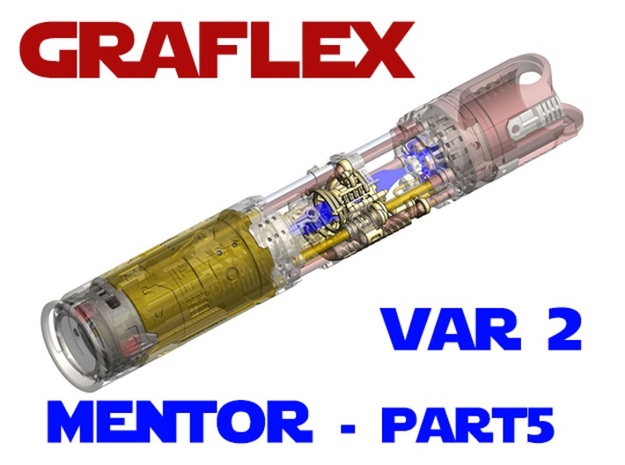 Graflex Mentor - Var2 Part05 - Crystal Chamber in White Natural Versatile Plastic