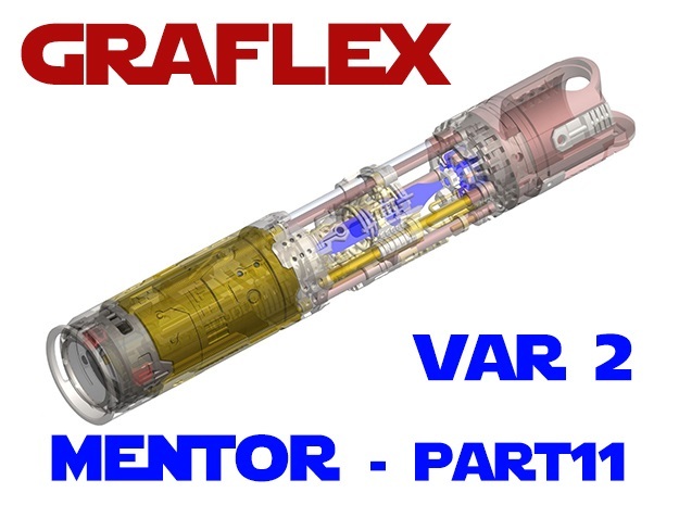 Graflex Mentor - Var2 Part11 - Power Cell Cover in White Natural Versatile Plastic