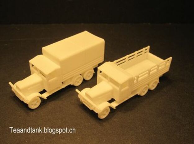 1/144 Henschel D33 truck Wehrmacht (double set) in White Natural Versatile Plastic
