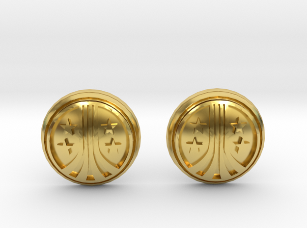 USCM Chinstrap Buttons 1 Set in Polished Brass
