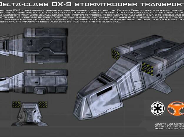 DX9 stormtrooper transport 4 cm in Tan Fine Detail Plastic