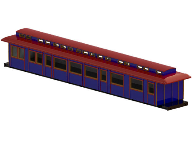 ABo3 model 97 - Swedish passenger wagon in Tan Fine Detail Plastic