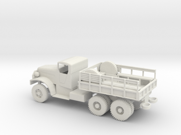 1/72 Scale White 6-ton 6x6 Cargo Truck Hardtop in White Natural Versatile Plastic
