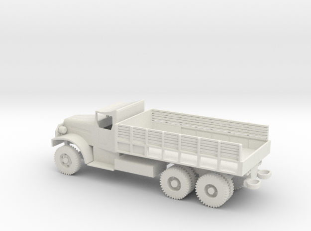 1/87 Scale White 6-ton 6x6 Cargo Truck LWB in White Natural Versatile Plastic