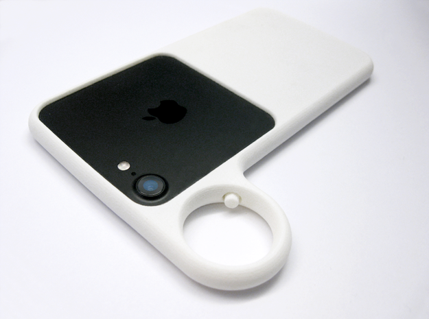 Ring case for iPhone 6 and 7 in White Processed Versatile Plastic