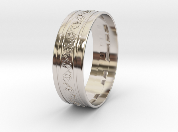 Wedding Gold Ring KTWR03 by KTkaRAJ in Rhodium Plated Brass: 9 / 59