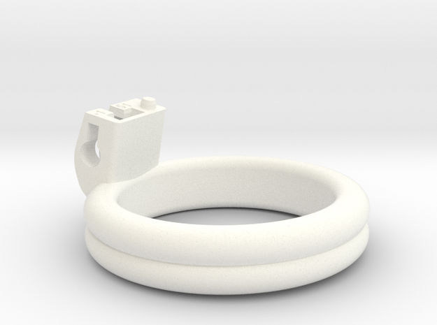 Cherry Keeper Ring - 51mm Double Flat -1° in White Processed Versatile Plastic