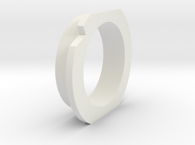 Outer threaded tension ring in White Natural Versatile Plastic