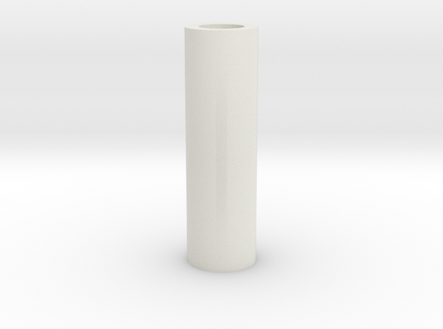 Long Tubular Spacer in White Natural Versatile Plastic