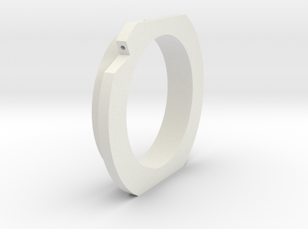 Outer Threaded Lock Ring in White Natural Versatile Plastic