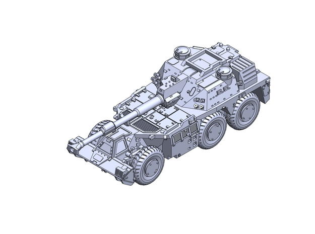 G6 Rhino SPG Howitzer in Tan Fine Detail Plastic: 1:400