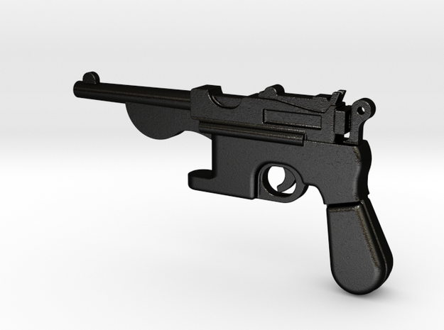 Gun bottle opener 1 in Matte Black Steel