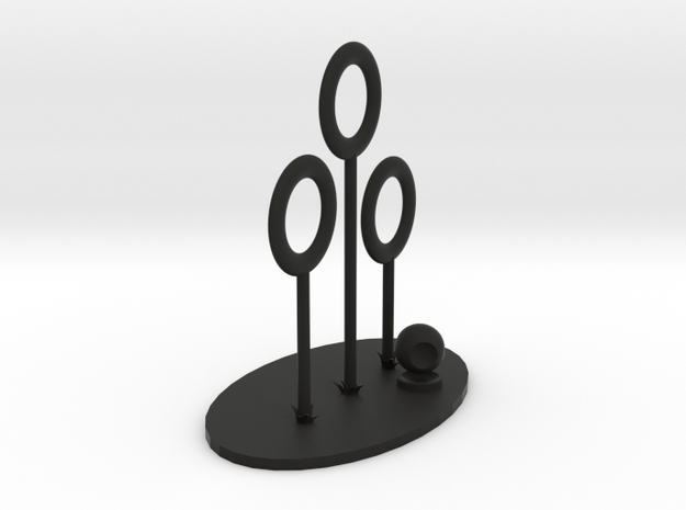 Quidditch Pitch Desk Toy in Black Natural Versatile Plastic