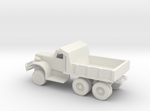 1/72 Scale Diamond T Dump Truck in White Natural Versatile Plastic