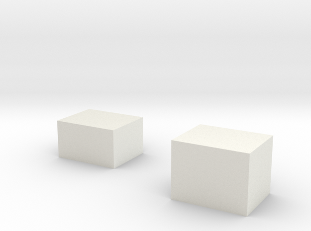 Two box test in White Natural Versatile Plastic