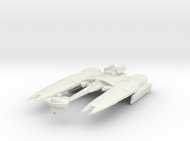 Klingon MagTil Class T10  AssaultCruiser in White Natural Versatile Plastic