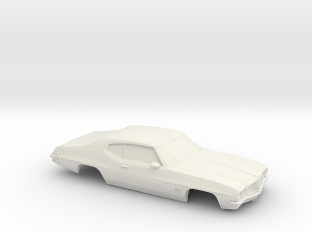 1/25 1968-72 Pontiac Le Mans in White Natural Versatile Plastic