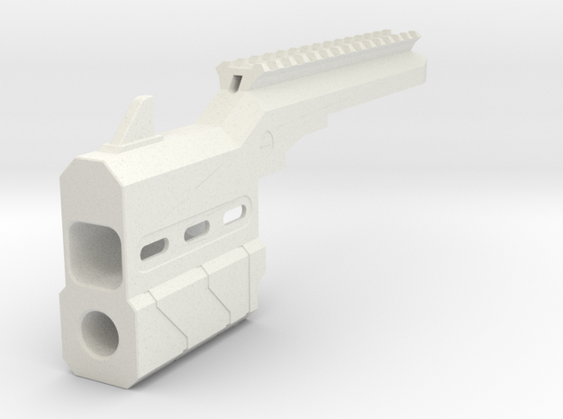 Proctor Barrel Mod with Top Rail for HammerShot in White Natural Versatile Plastic