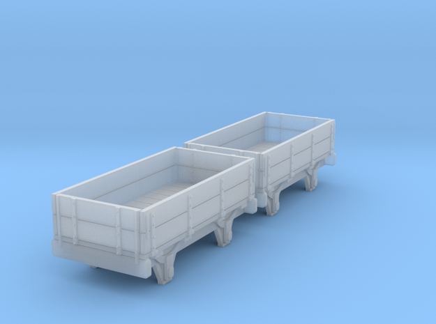 o-re-148fs-eskdale-2-plank-wagons in Smooth Fine Detail Plastic