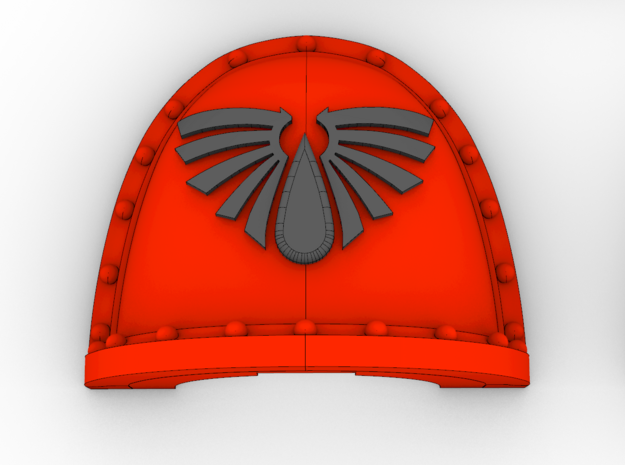 The Legions Of Michael V2 Crusader Shoulder Pads in Tan Fine Detail Plastic