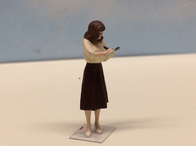 Female taking Notes 1940's in Smoothest Fine Detail Plastic: 1:64 - S