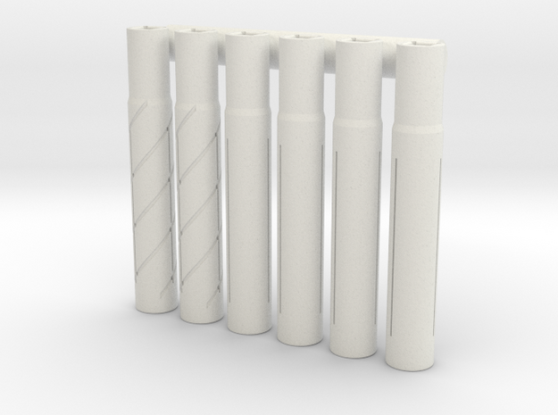 Expandable Barrel Lap (6 Pack) in White Natural Versatile Plastic