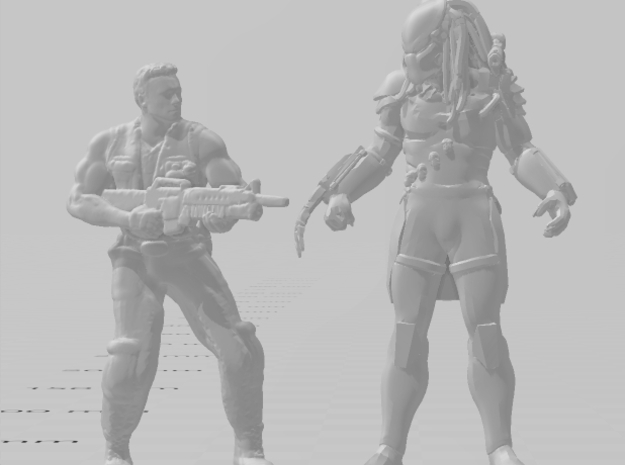 Predator Miniature for scifi games and rpg in Tan Fine Detail Plastic