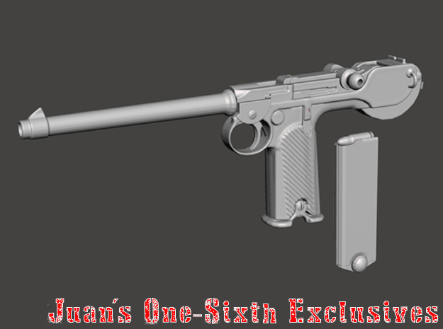 German Army Borchardt C93 pistol  in Tan Fine Detail Plastic