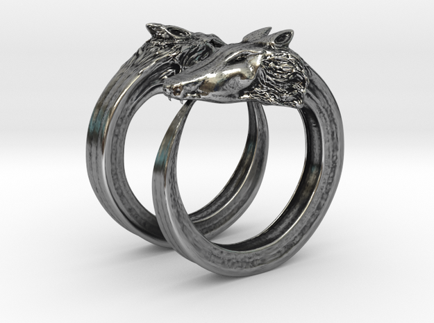 Double wolves ring (1,75cm)