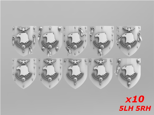 Raptor Shields V1 Sprue 2 in Tan Fine Detail Plastic