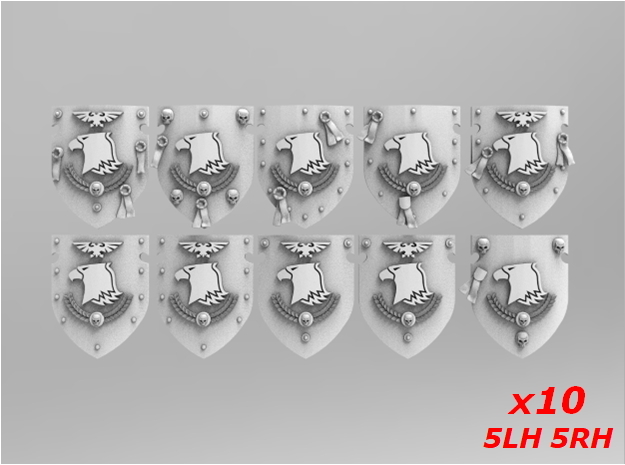 Raptor Shields V2 Sprue 2 in Tan Fine Detail Plastic
