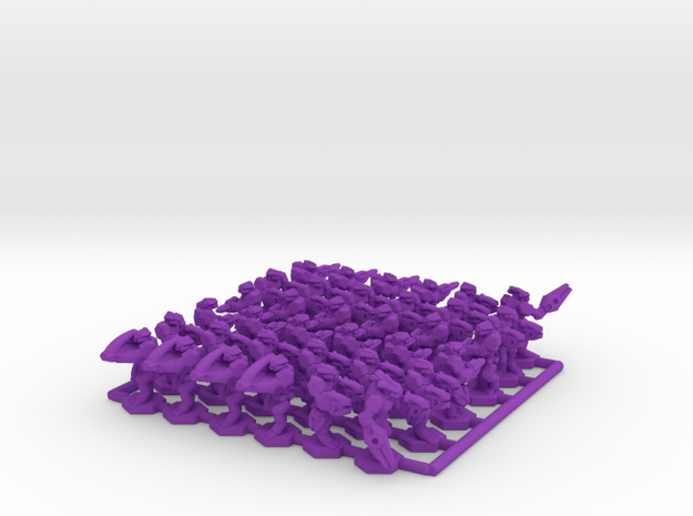 Alternate Alien Army v2 x36 in Purple Processed Versatile Plastic
