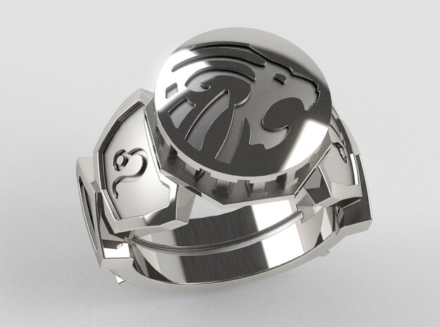 Leo Ring in Polished Silver: 10 / 61.5