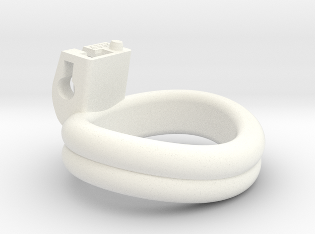 Cherry Keeper Ring - 43x38mm Double (~40.5mm) in White Processed Versatile Plastic