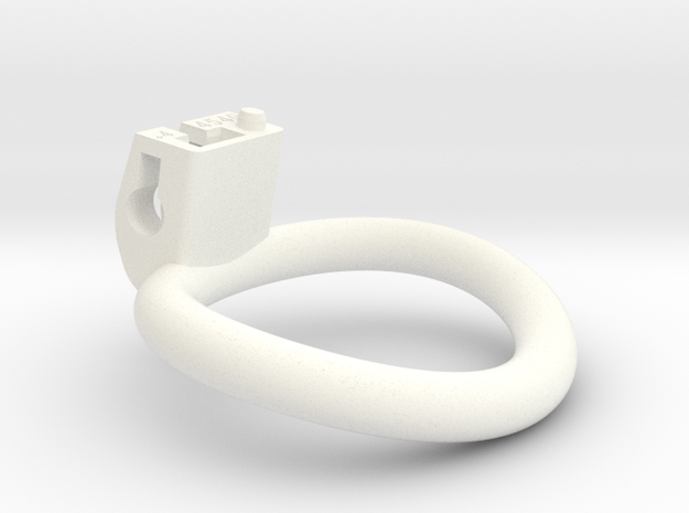 Cherry Keeper Ring - 45x40mm Wide Oval +4°(~42.5mm in White Processed Versatile Plastic