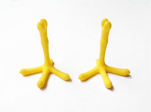 Little Feet - Eggcup (Legs) in Yellow Processed Versatile Plastic