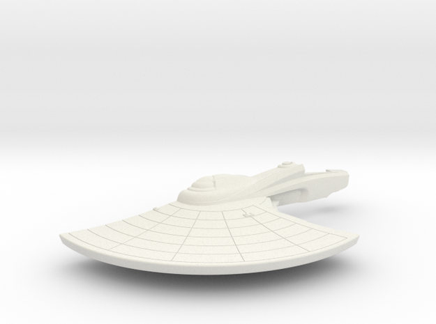 1/1000 USS Wasp (NCC-9701) Left Saucer in White Natural Versatile Plastic
