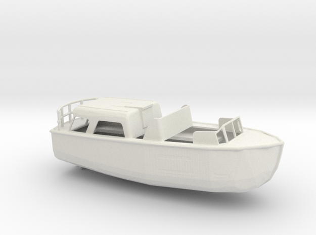 1/87 Scale 28 ft Personnel Boat Mk 5 in White Natural Versatile Plastic