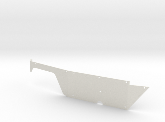 Right Body Panel (Type T) for Micro Shark in White Natural Versatile Plastic
