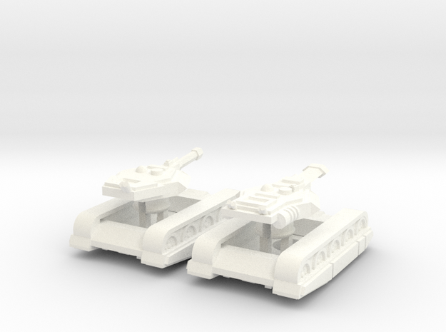 Erets Mk1 Battle Tank and Mk1a Siege Tank "Anvil" in White Processed Versatile Plastic