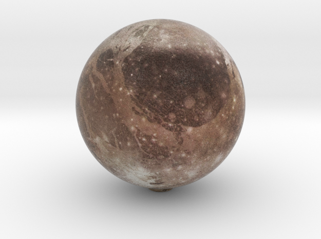 Ganymede /12" Earth globe addon in Natural Full Color Sandstone