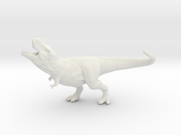 Jurassic Park T-Rex roaring Tyrannosaurus miniatur in White Natural Versatile Plastic