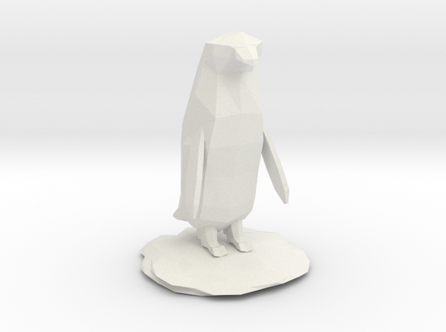 Penguin in White Natural Versatile Plastic
